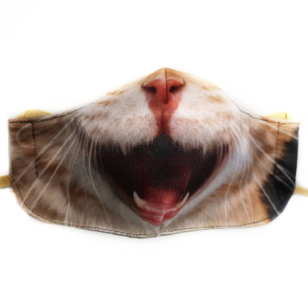 Cat Growl Face Mask